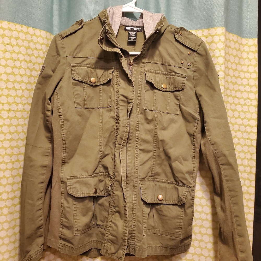 Army green jacket, hot topic